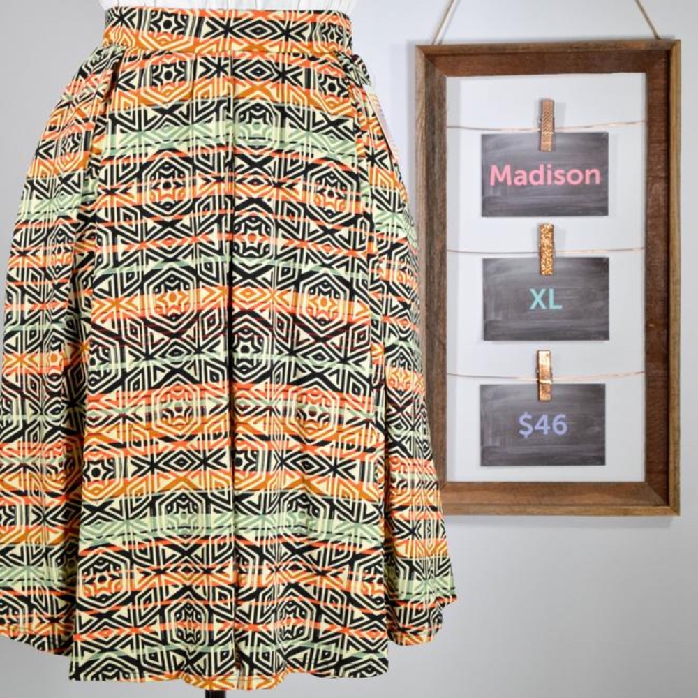 Multicolor LuLaRoe Madison Skirt